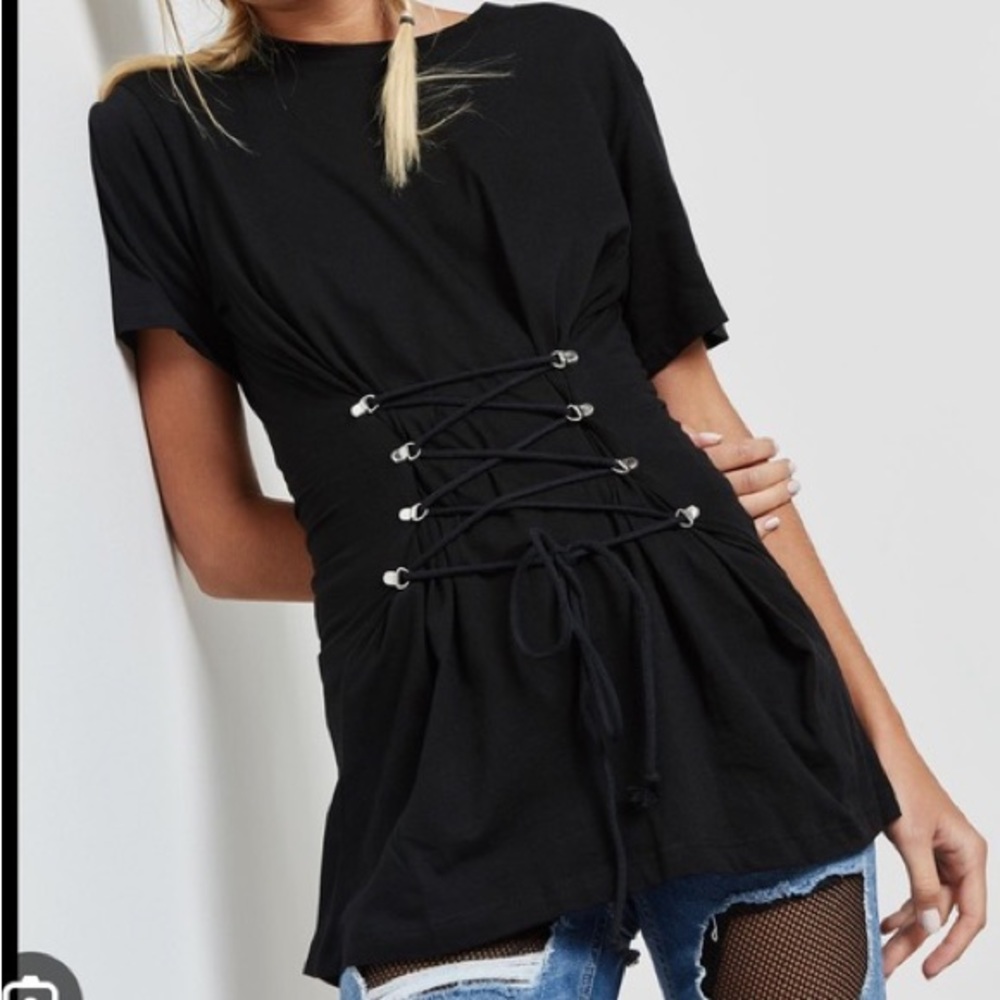 Topshop corset tshirt size 2